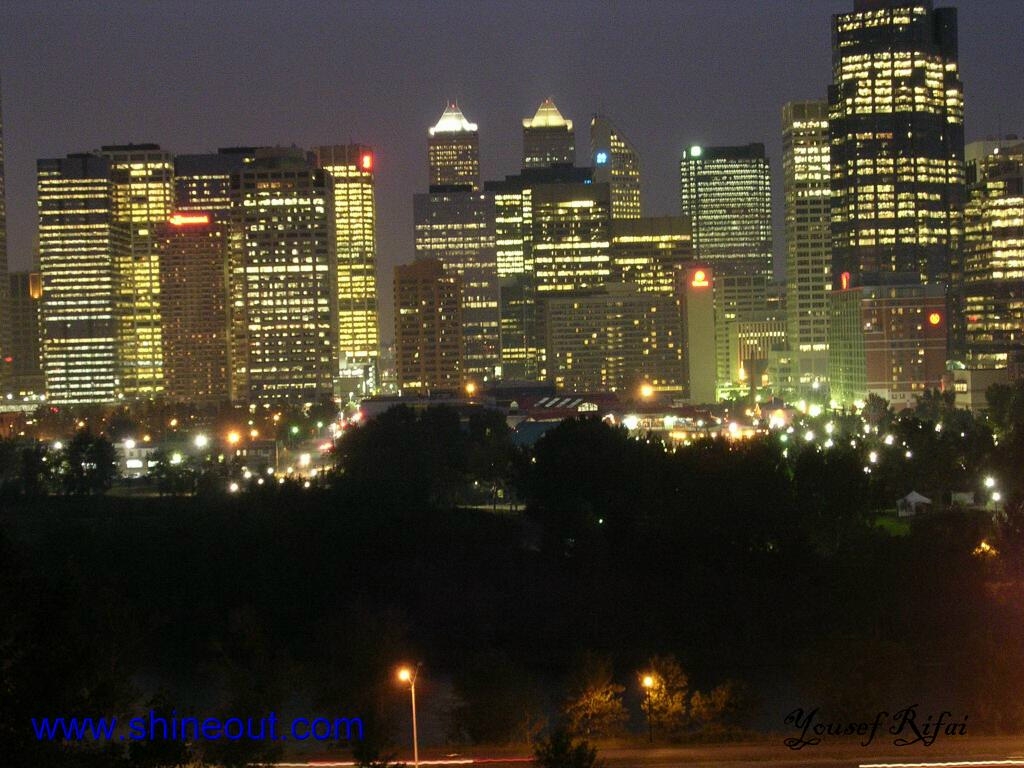 Calgary city at night.